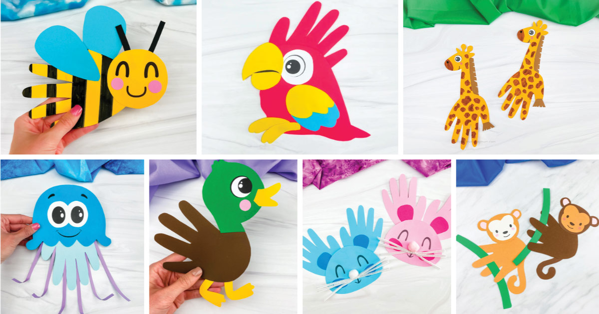 53 Fun Handprint Crafts For Kids [Free Templates] - Simple